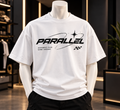 PARALLEL Oversized T-Shirt – Cream / White