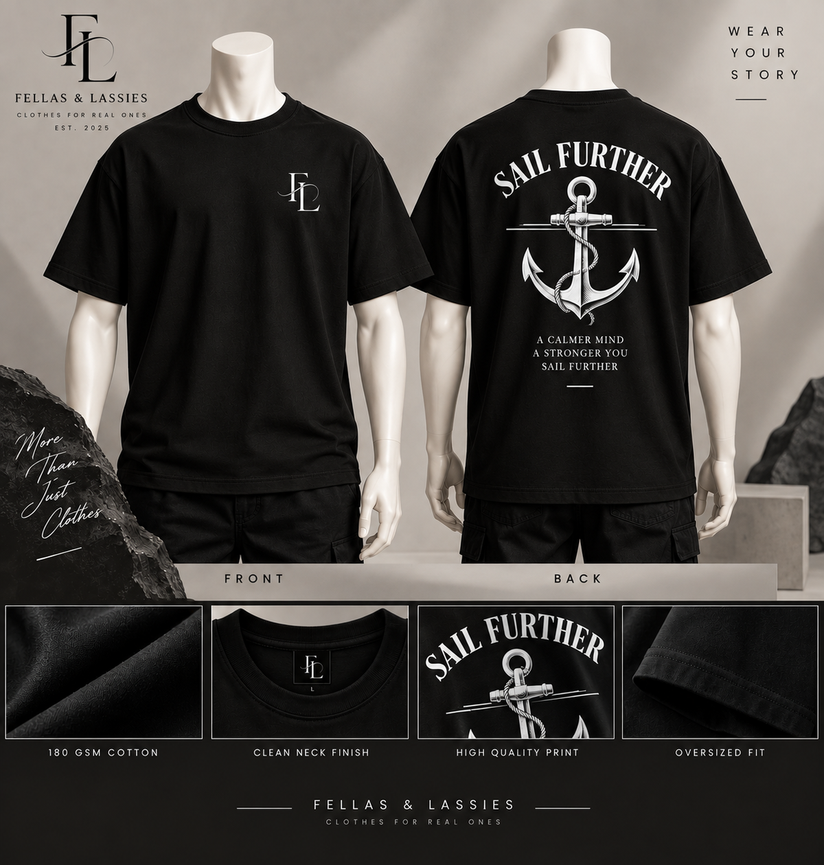 Sail Further Oversized tees